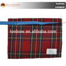 Tela de tartán rojo 100% lana vintage para hombre